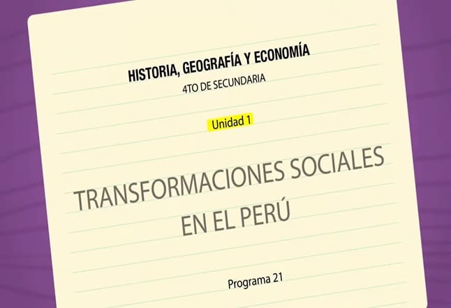 Capítulo N° 21 - Transformaciones sociales en el Perú